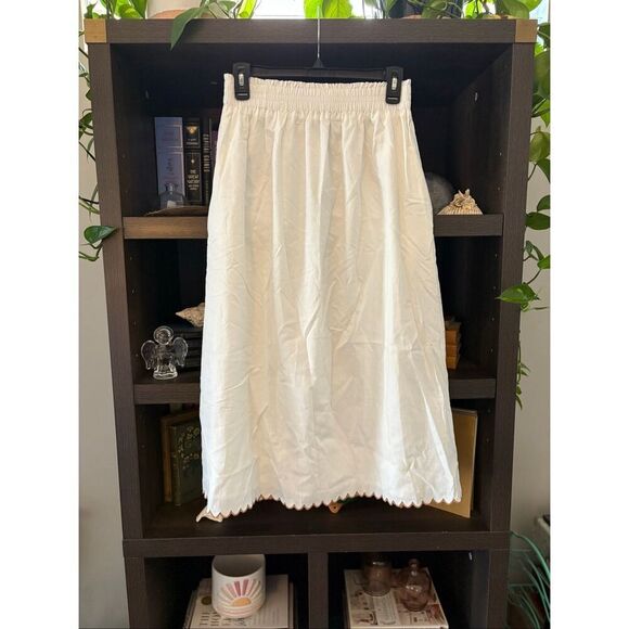 NWT Tuckernuck White Scallop Cece Tola Top & Skirt Set Size Medium - Picture 6 of 13